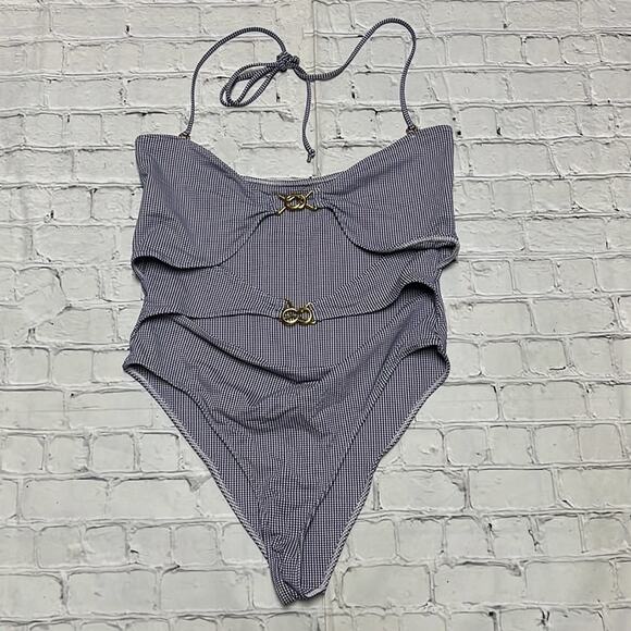 Revolve Tularosa Gingham Swimsuit Bathing Suit XL - Picture 2 of 4